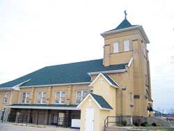 The now-renovated St. Francis Xavier Church in Henryville is pictured on Nov. 25. (Photo by Leslie Lynch)