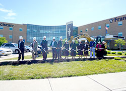 The June 27 celebration came after several years of planning for the expansion. Construction of the new patient tower is scheduled to begin July 10 and is expected to take two years to complete. (Photo by Caroline B. Mooney)